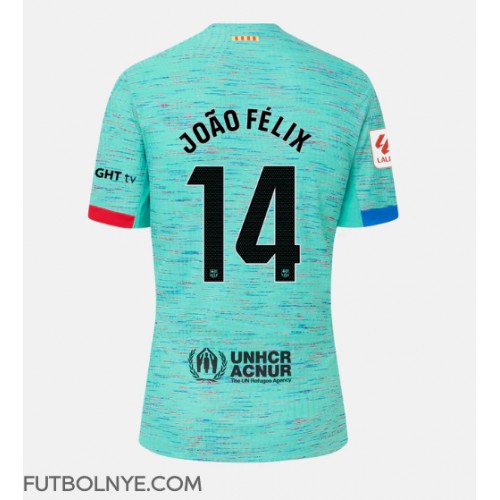 Camiseta Barcelona Joao Felix #14 Tercera Equipación para mujer 2023-24 manga corta